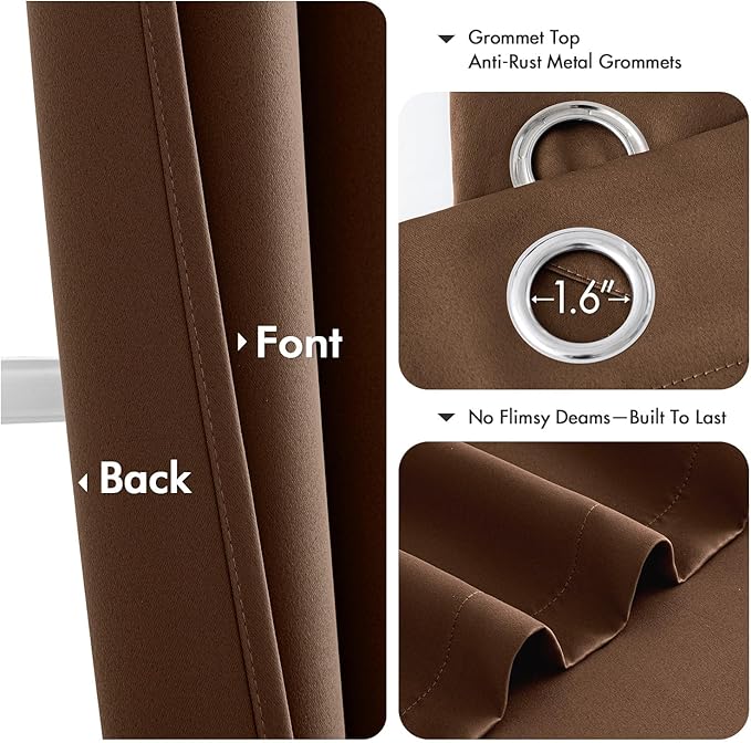 MIULEE Blackout Curtains for Bedroom Living Room 2 Panels, Thermal Insulated