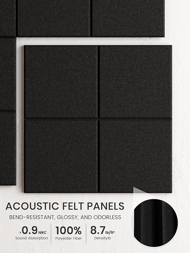 Bumusty Large Felt Bulletin Board, 30 Push Pins, 40 Adhesive Tabs