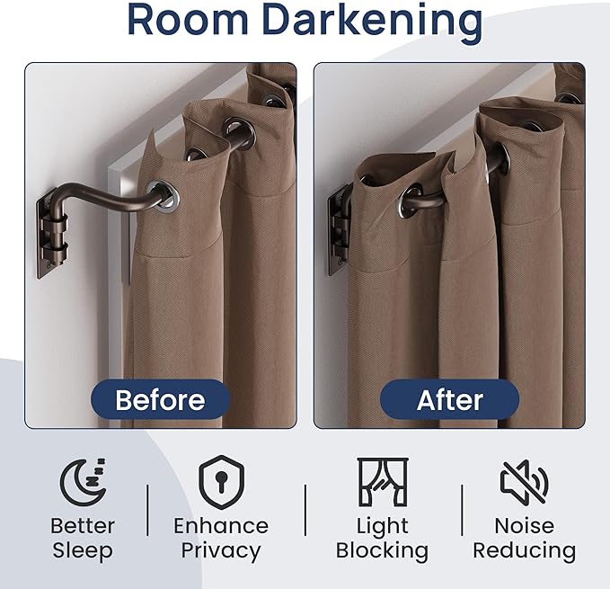 ENJOYBASICS Blackout Curtain rod