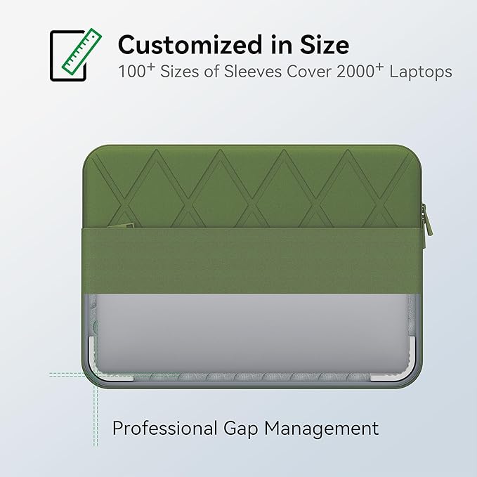 Smatree Laptop Sleeve for 15.6 inch MSI Thin GF63 12HW/12U, for Thin B13V/B13U, for GF63 Thin 11U/11S, for GV15 Thin 11S, for Bravo 15 A4D, for Creator 15M A10S, for CreatorPro M15 A11U, Green(E647G)