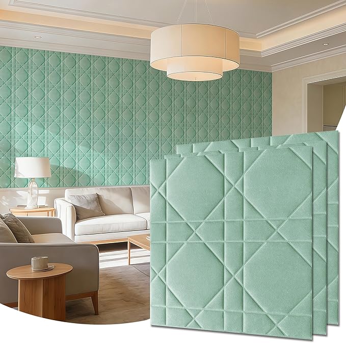Velvet 3D wall Panels for Interior wall Decor Peel and Stick, Soundproof