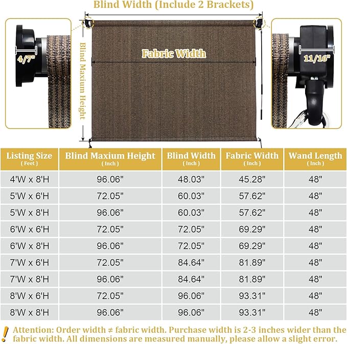 Shade&Beyond Outdoor Roller Shades