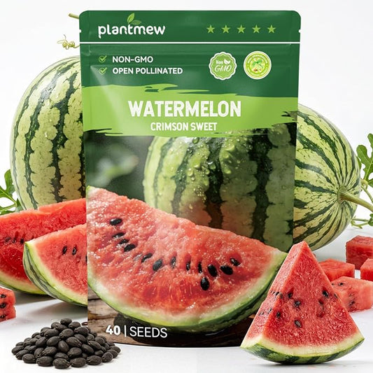 40 Heirloom Crimson Sweet Watermelon Seeds for Planting â Large Sweet Melon, High Germination, Fast-Growing, Ideal for Home Garden & Field
