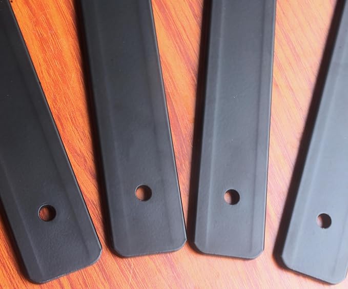 10 Pack - 8 inch Black Hidden L Shelf Bracket Iron Floating Shelf Brackets