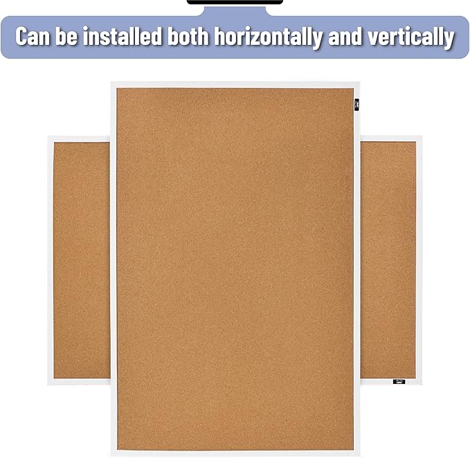 Mr. Pen- White Frame Cork Bulletin Board, Office Wall Cork Board