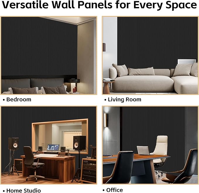 RITOLLO 12 Pack Acoustic Wall Panels, 47.2X23.6X0.4 inch Decorative