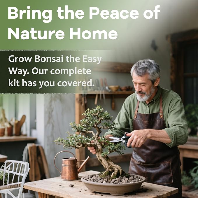 LUOJIBIE Bonsai Tree Kit for Beginners - Unique Gifts for Women, Crafts for Adults, for Women & Men,Complete Indoor Plant Kit,Easy House Plant
