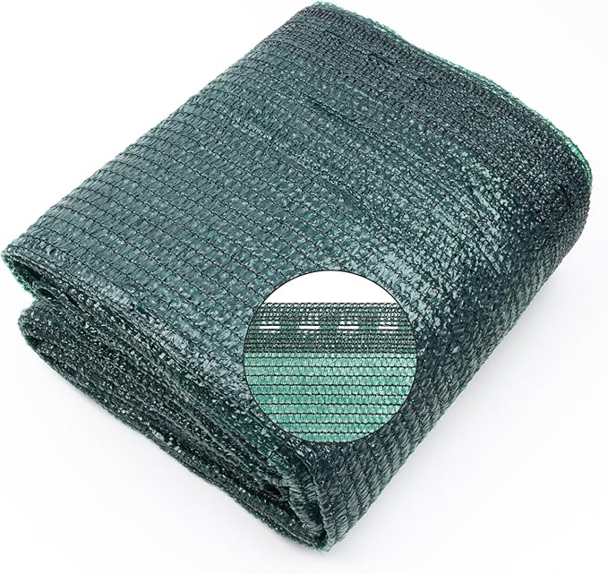 Cool Area 70% 6x8ft Sunblock Shade Cloth Cover Mesh UV Resistant Net for Garden Flower Plant Greenhouse, Dark Green