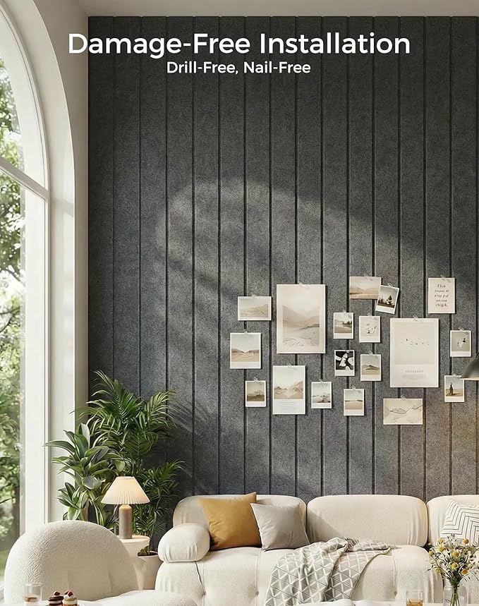 Aothia 12-Pack Felt Bulletin Board Tiles