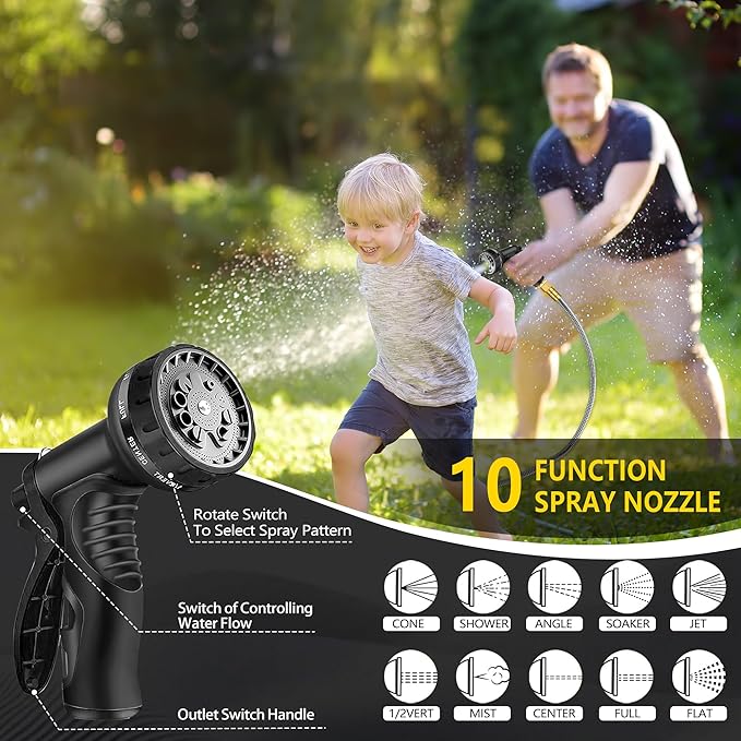 50 ft Stainless Steel Garden Hose - 2026 New Technology Metal Water Garden Hoses with 3/4" Solid Fitting - Lightweight,Ultra Flexible,Durable,Kink-Less Watering Pipes Garden Hoses For Yard, Outdoor