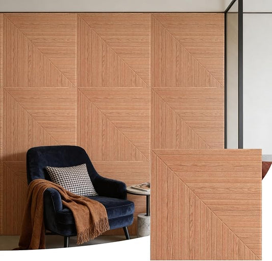 6 PCS Acoustical Wall Panels，23.6 x 23.6 Inch Self-adhesive Sound Absorbing