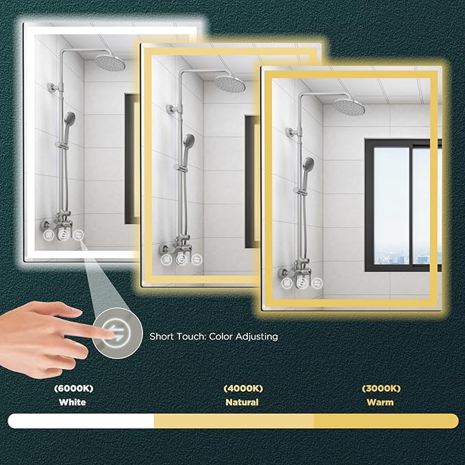 LED Bathroom Mirror 24"x 32"