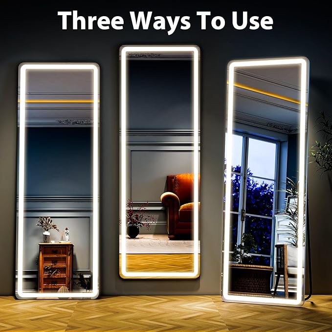 Full Length Mirror with LED Lights, LED Mirrors Full Length Floor Mirror Full