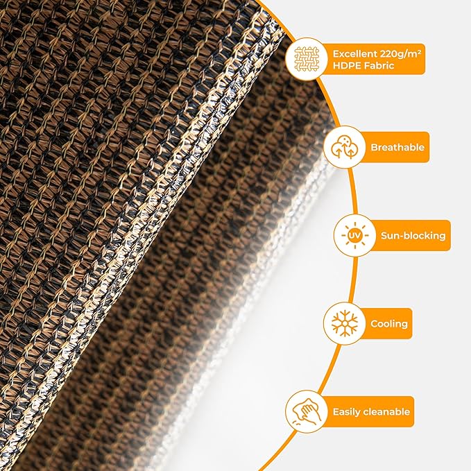 HOMEDEMO Outdoor Roller Shades for Patio, Sun Roller Shade Cloth Roll Blinds