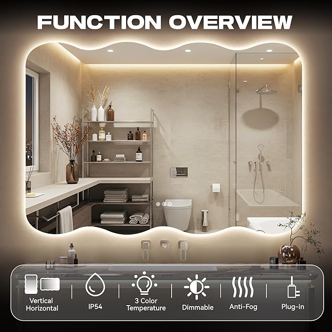 Hasipu Wavy Full Length Mirror
