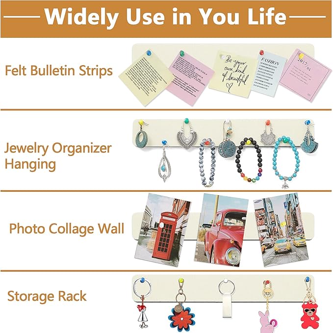 Felt Pin Board Bar Strips Bulletin Board