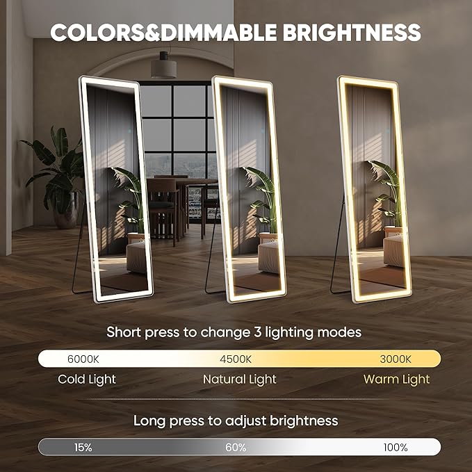 DUMOS 16"×60" LED Full Length Mirror