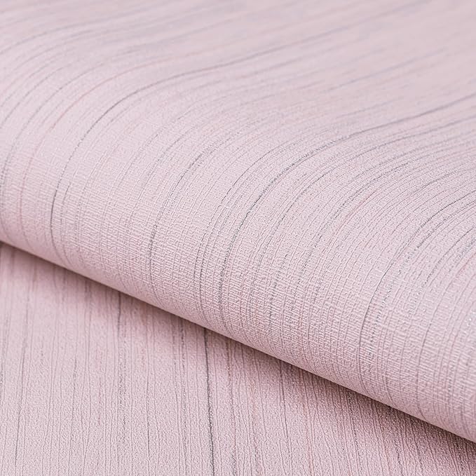 Pink Grasscloth Peel and Stick Wallpaper Textured Self-Adhesive Contact Paper A