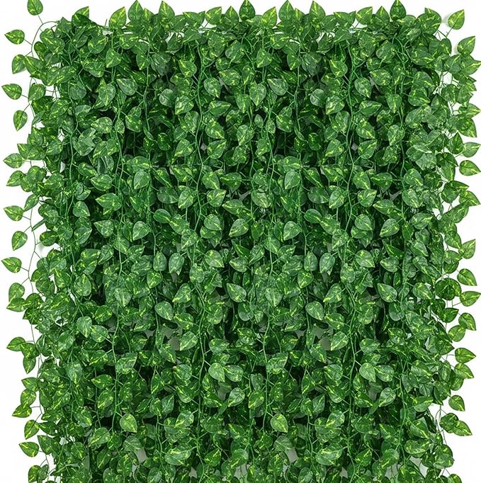 450 Feet 60 Pack Fake Greenery Hanging Garland, Artificial Ivy Leaf Plants
