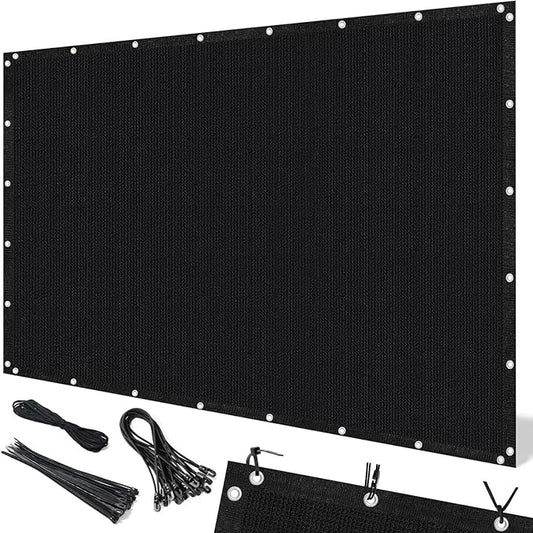 Artpuch 90% Sun Shade Cloth, 3 x 6 FT Pergola Shade Cover Canopy with Grommets, Sun Screen Fabric Tarp for Patio, Outdoor, Garden, Backyard, Black