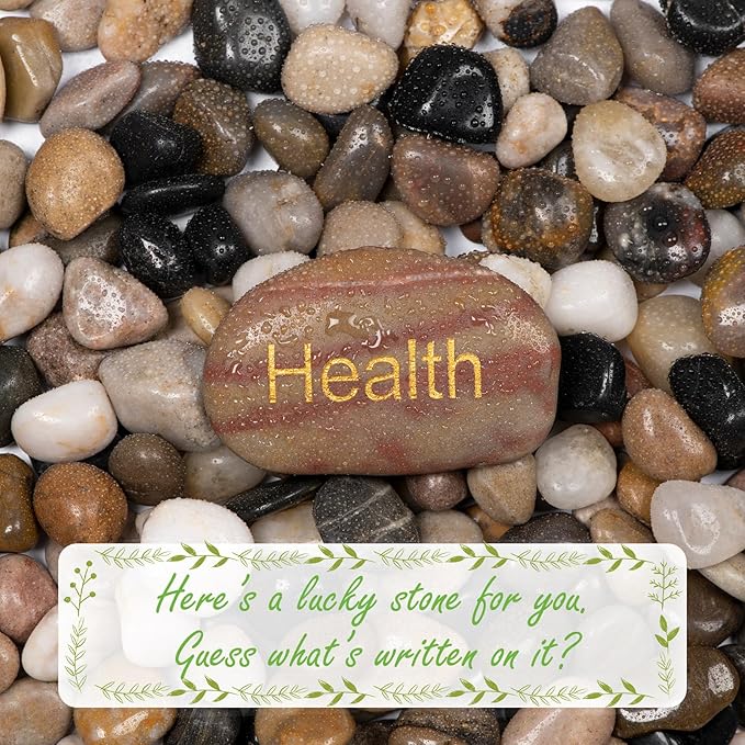 11lbs Natural River Rocks, Polished Pebbles for Plants Garden, 0.3-0.8 inch Decorative Peach Stones, Ideal for Fish Tank, Vases, Crafting, Home Decor and Garden Landscaping Rocks,Mix