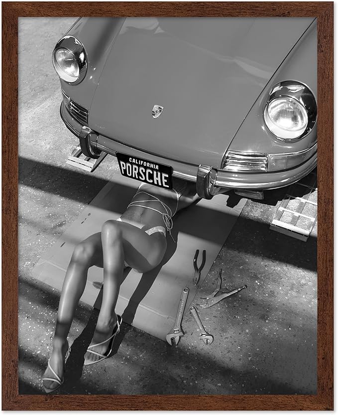 Poster Master Woman Under Classic Car Poster