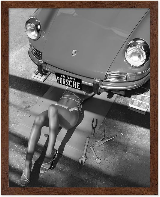 Poster Master Woman Under Classic Car Poster