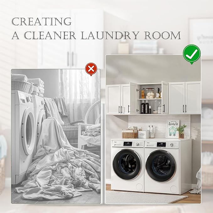 FIMELLO 70.8" W Wall Cabinets for Laundry Room, Cabinets for Laundry