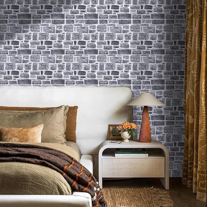COMSTICKC 3D Faux Stone Wall Panel Peel and Stick Wall Tiles, Ultra-Light Thin