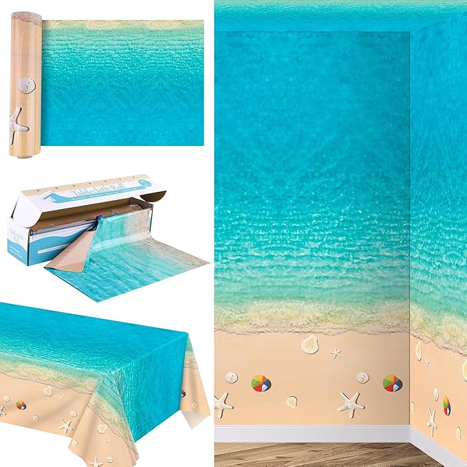 Kochorie 100 Ft x 54 Inch Summer Beach Tablecloth Roll