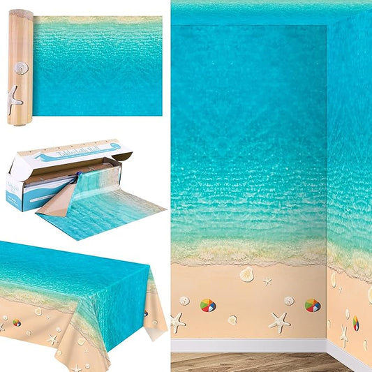 Kochorie 100 Ft x 54 Inch Summer Beach Tablecloth Roll