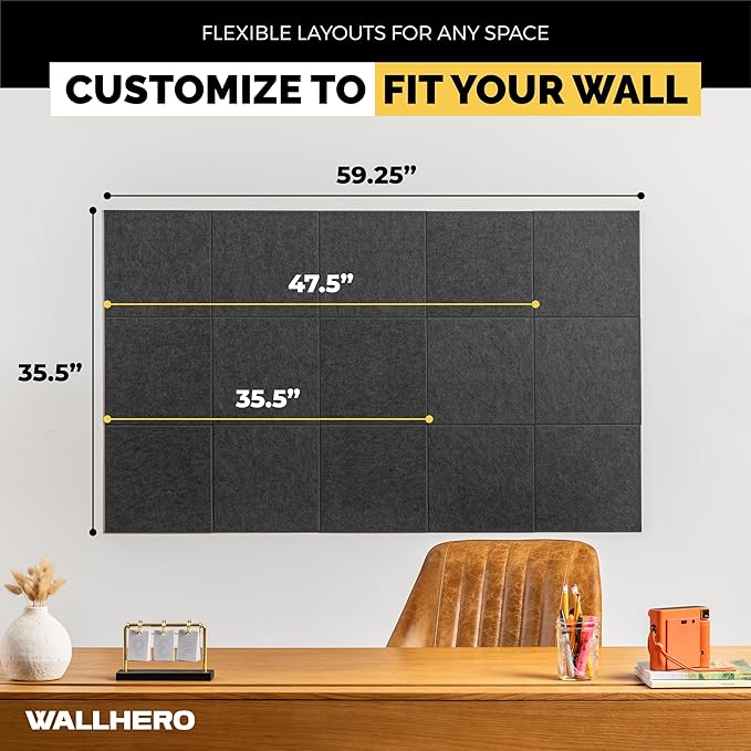 WALLHERO Cork Boards for Office, Dart Board Wall Protector, Cork Board