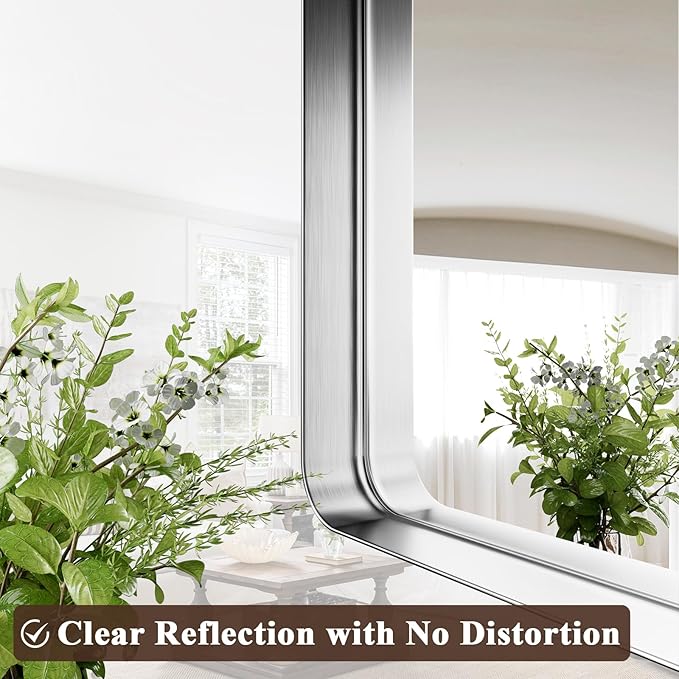 55"x 30" Silver Bathroom Mirror