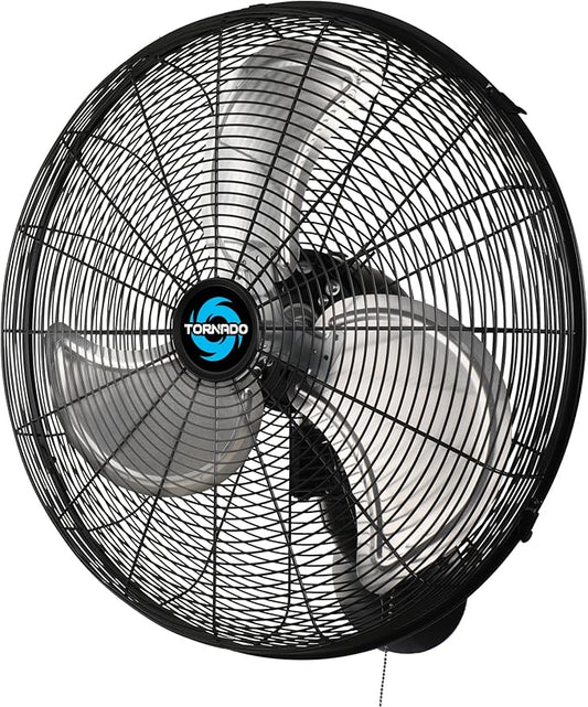 Tornado 20 Inch Professional High-Velocity Oscillating Wall Fan â Ideal for Industrial, Commercial, and Residential Use â 3-Speed Settings, 5250 CFM, UL Safety Certified
