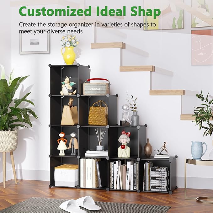 C&AHOME Cube Storage Organizer, 12-Cube Shelves Units, Closet Cabinet, DIY