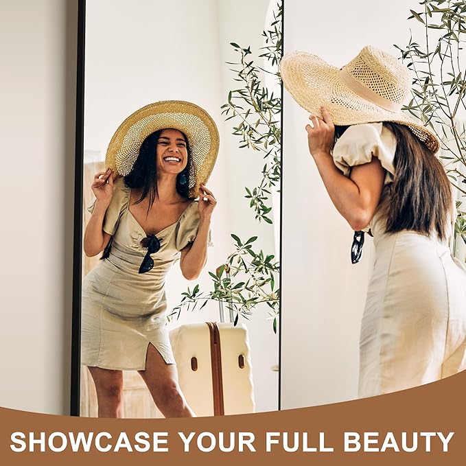Delma Full Length Mirror, Wall Mounted, Freestanding or Leaning, Rounded