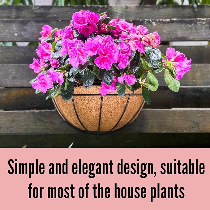 LaLaGreen Wall Hanging Planters, 2 Pack, 12 Inch Wall Mounted Flower Baskets