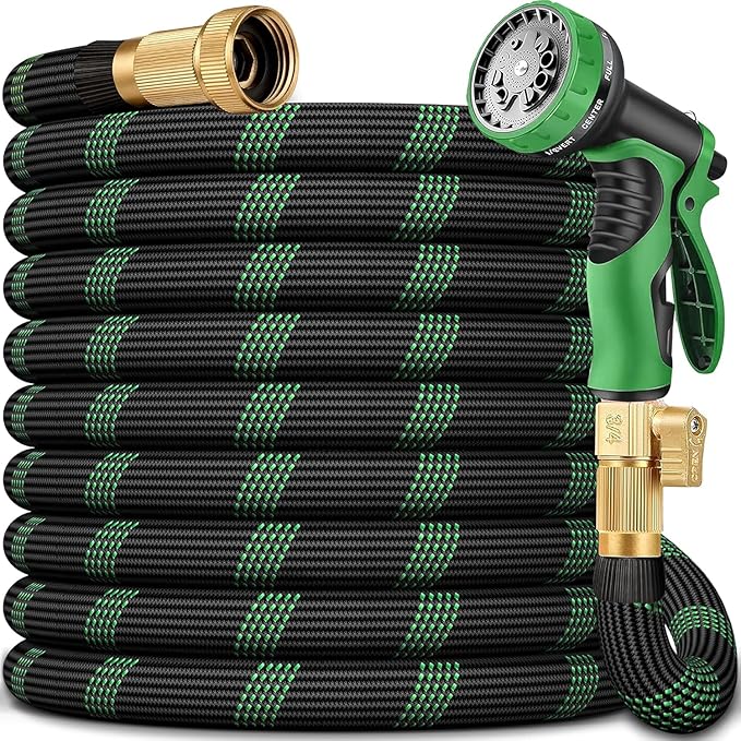 50 FT Non-Expanding Garden Hose, 2026 New Upgrated Non-Expandable Garden Water Hose - Ultra-Light & Flexible Burst-Resistant, Kink-Free Garden Hoses, All-Weather Use for Lawns, Gardens,Outdoor