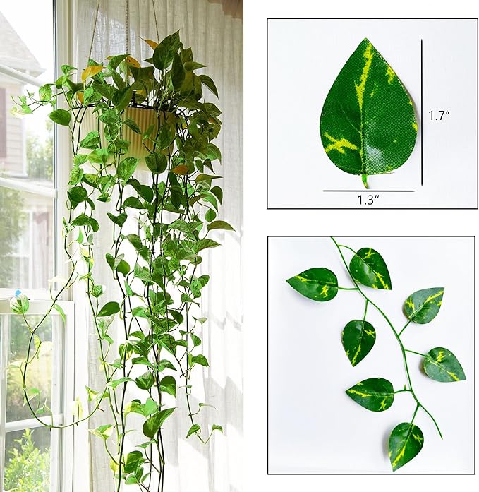 450 Feet 60 Pack Fake Greenery Hanging Garland, Artificial Ivy Leaf Plants