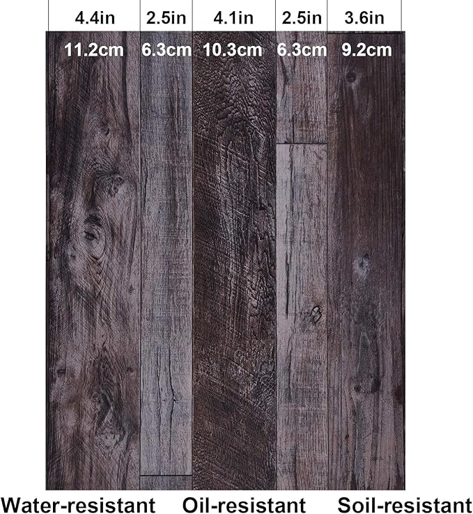 WENMER Grey Wood Peel and Stick Shiplap Self Adhesive Wallpaper