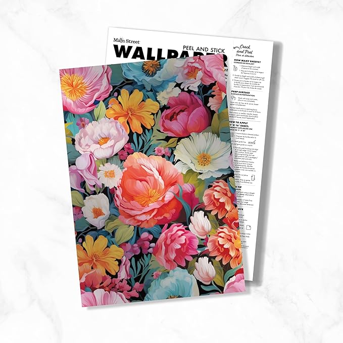 Main Street Peel and Stick Wallpaper Eco-Friendly Sheets 12 Pack, 11 X 16 Inch