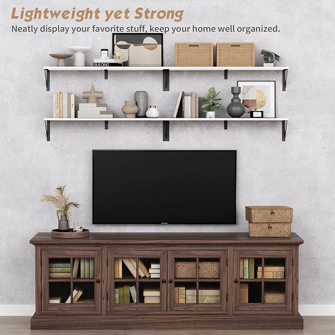 Forbena White Floating Book Shelves