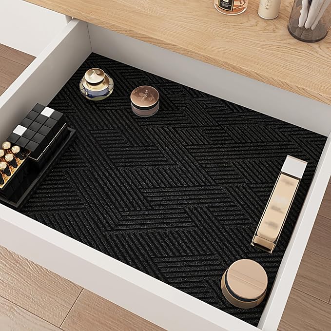 Decotalk Black Textured Geometric Peel and Stick Wallpaper