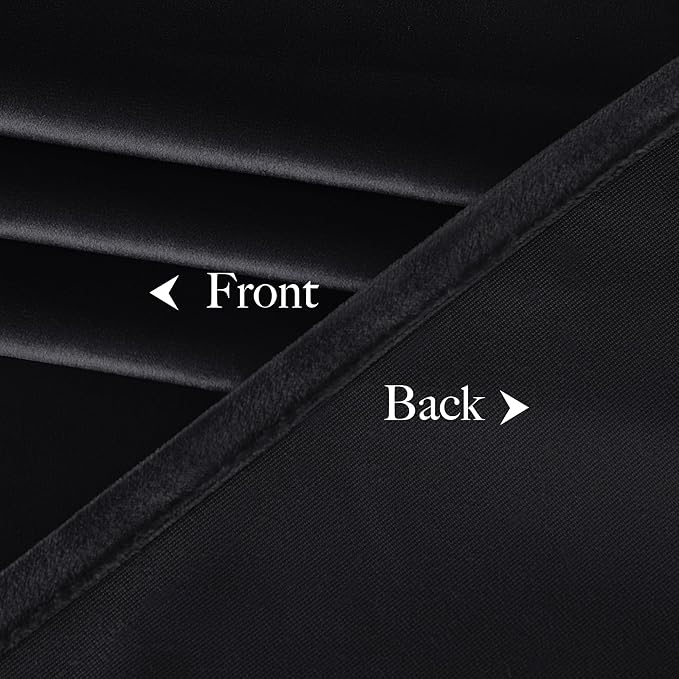 NICETOWN Black Out Velvet Curtains 108 inches Long Blackout