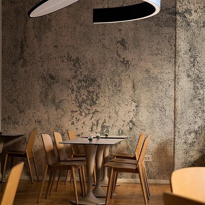 Brown Gray Concrete Wallpaper 15.7in x 80in, Wall Paper Peel and Stick