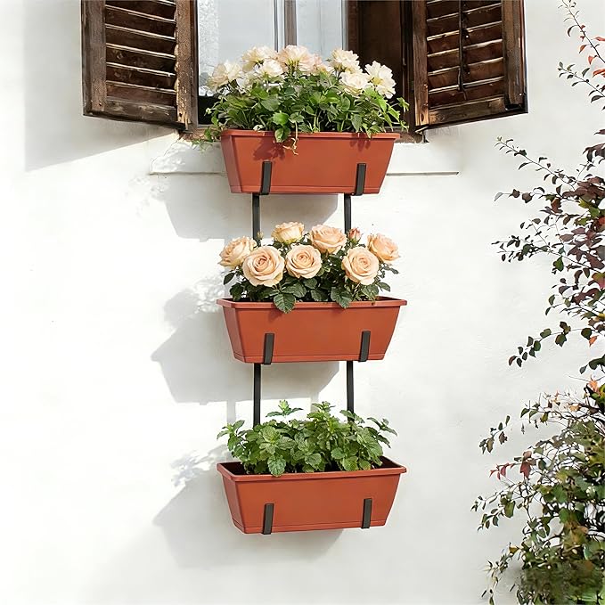OYEAL Railing Planter Box Window Boxes Planters