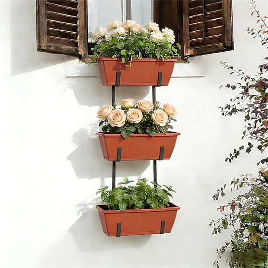OYEAL Railing Planter Box Window Boxes Planters