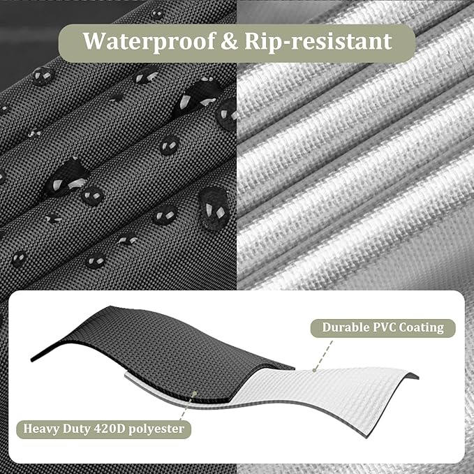 KylinLucky Outdoor Patio Sofa Cover fit 85 x 37 x 35 inch, 84 x 36, 83 x 35 Waterproof Weatherproof Heavy Duty 420D Garden Furniture Cover for Outside Sofa Couch