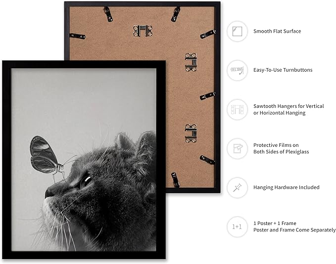 Poster Master Butterfly on Cat Print