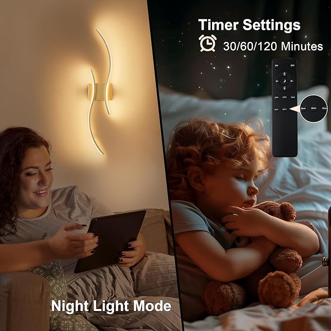 KARTOOSH Battery Operated Wall Sconce